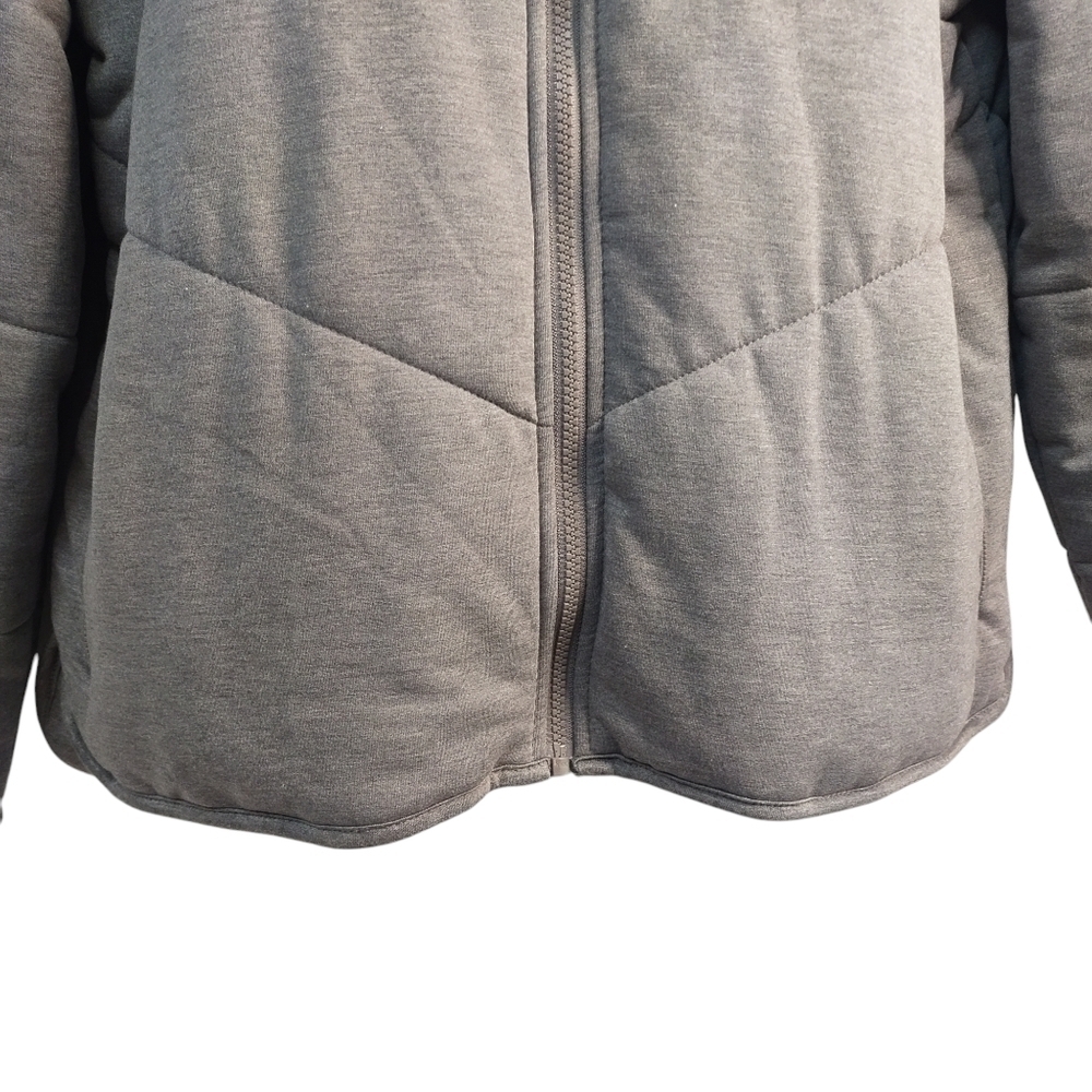 Three Dots Women's Gray Quilted Comfy Coat Jacket Size XL NWT - Picture 4 of 9